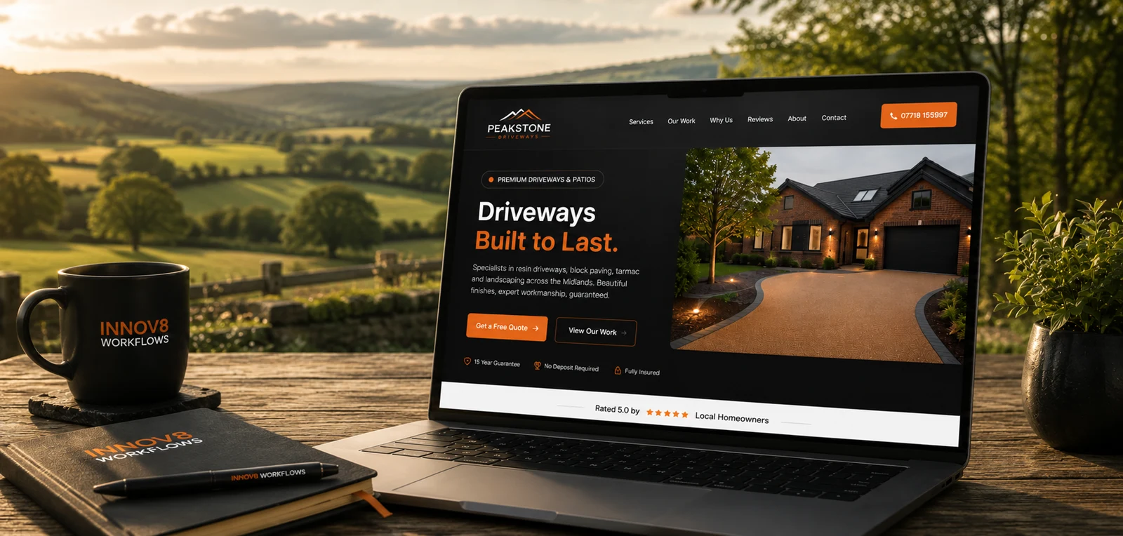 A branded local business website built by Apex Design Studio